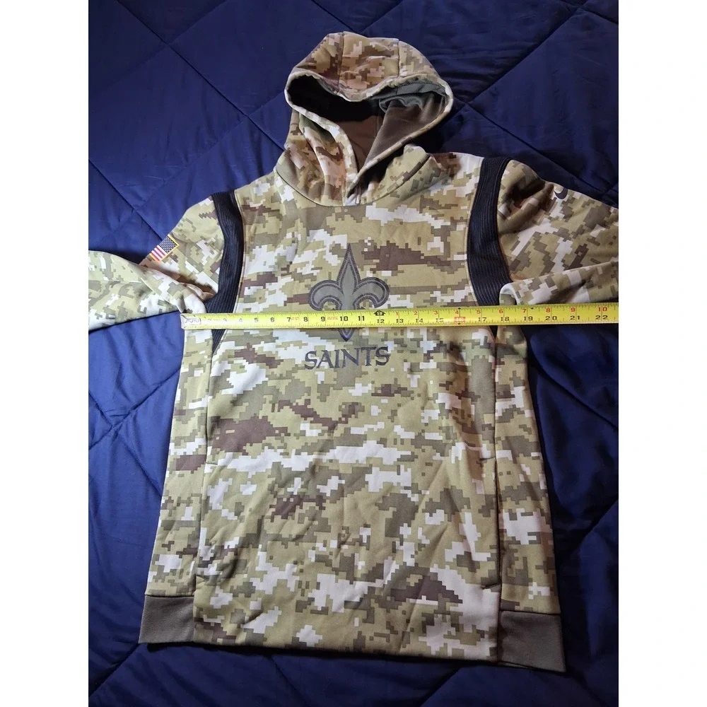 Nike NFL New Orleans Saints Salute to Service Camo Hoodie Kids XL 18/20